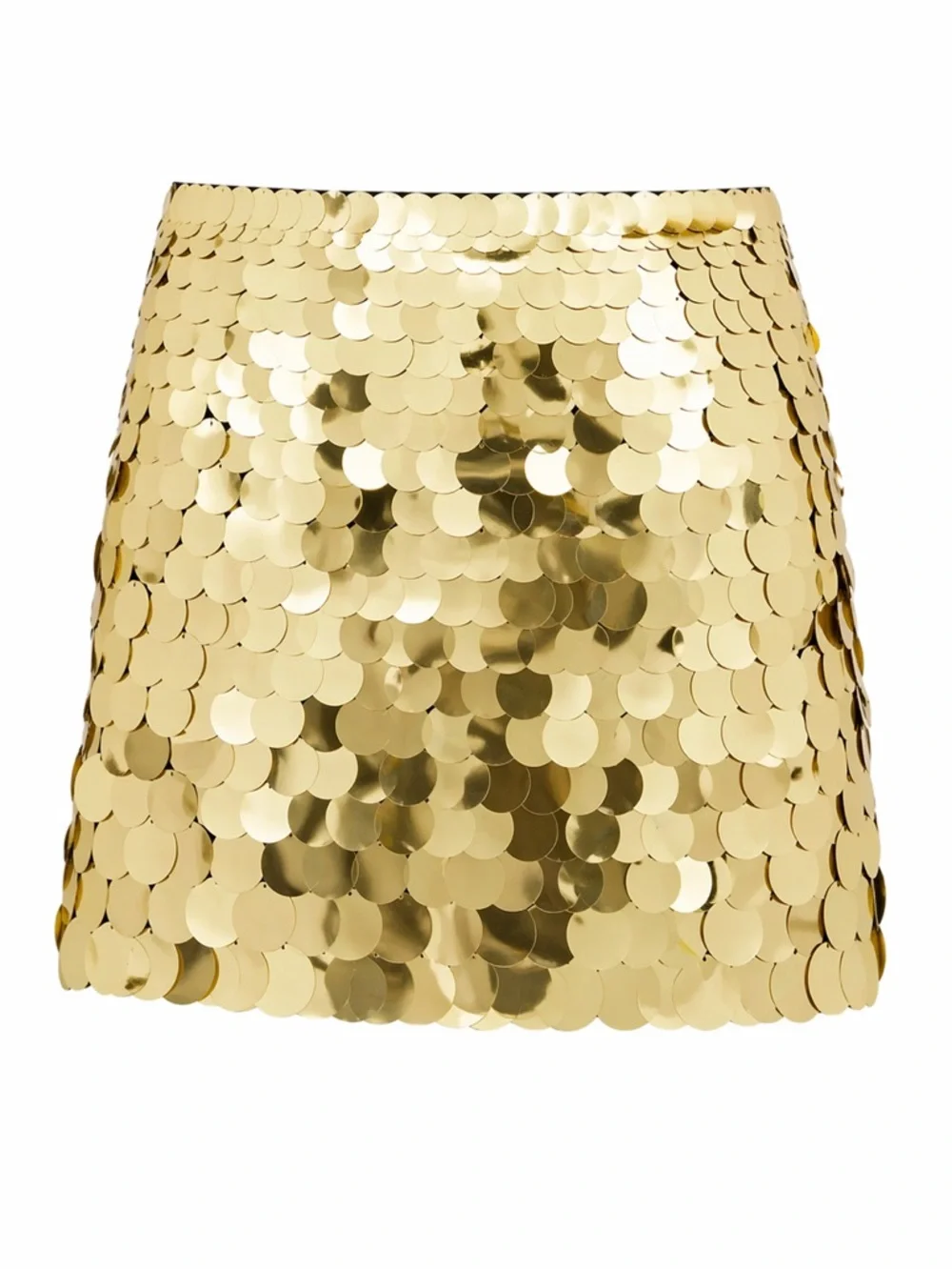 Trina Turk Gold Sequin Mini Skirt Size 4 Party Glam Holiday
